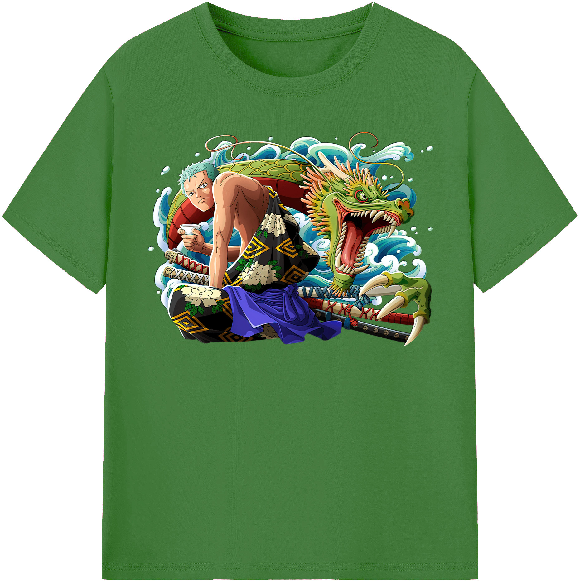 ワンピース ロロノア・ゾロ ONE PIECE Roronoa Zoro レディースカジュアルプリントTシャツ（綿100％）